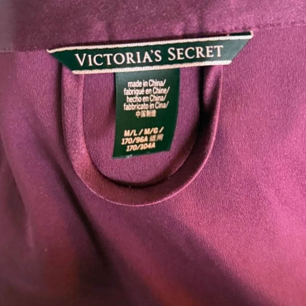 Victoria's Secret plum dark purple satin robe